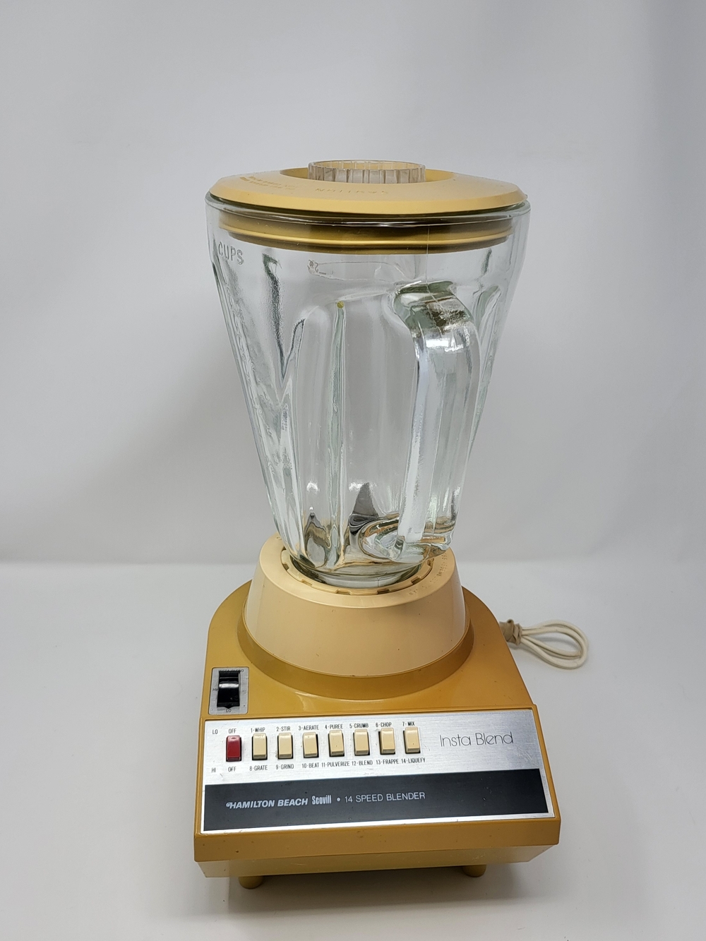 Hamilton Beach Insta Blend Vintage Gold Glass Blender